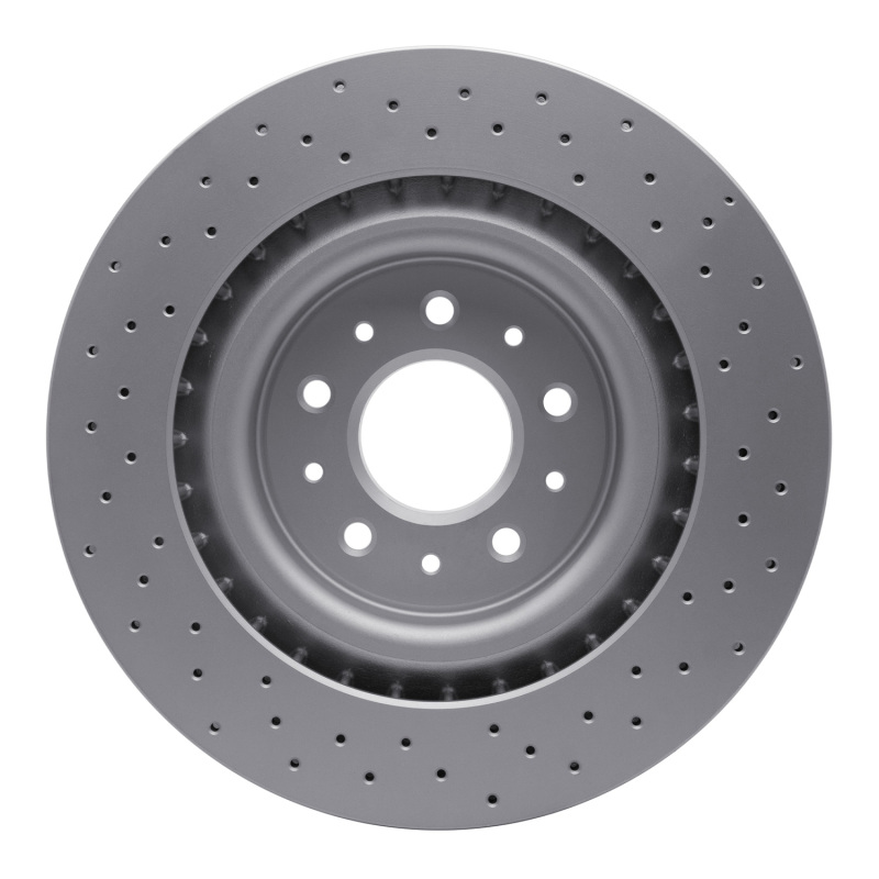 Jaguar XKR Brake Rotor (1) - Front - R1 Concepts - GeoSPEC Coated Rotor - Drilled - `00-`06